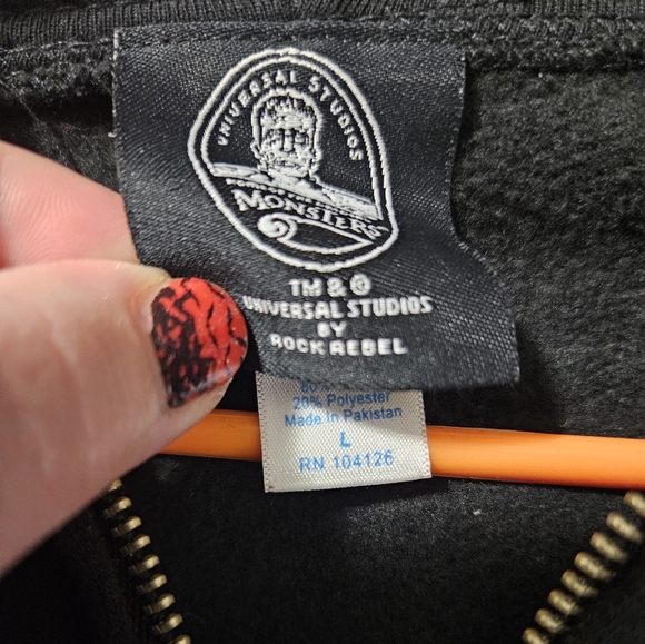 Vintage Universal Monsters HHN Zip Up Hoodie by Rock Rebel - Picture 4 of 4